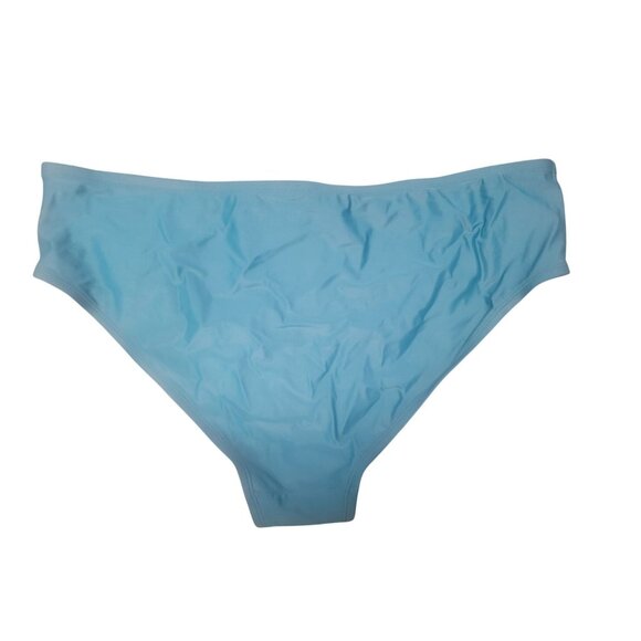 Xhilaration Womens Plus Size 24W/26W Light Blue Ruched Hipster Bikini Bottom Swi - Picture 2 of 4